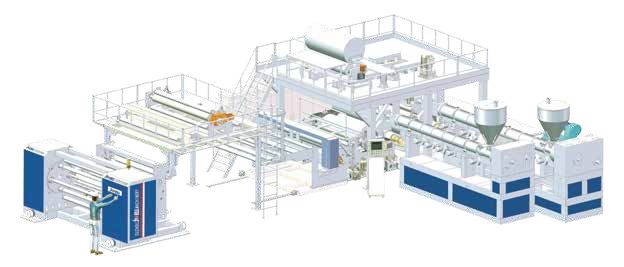 Dây chuyền ép đùn màng phủ/đúc một lớp hoặc nhiều lớp