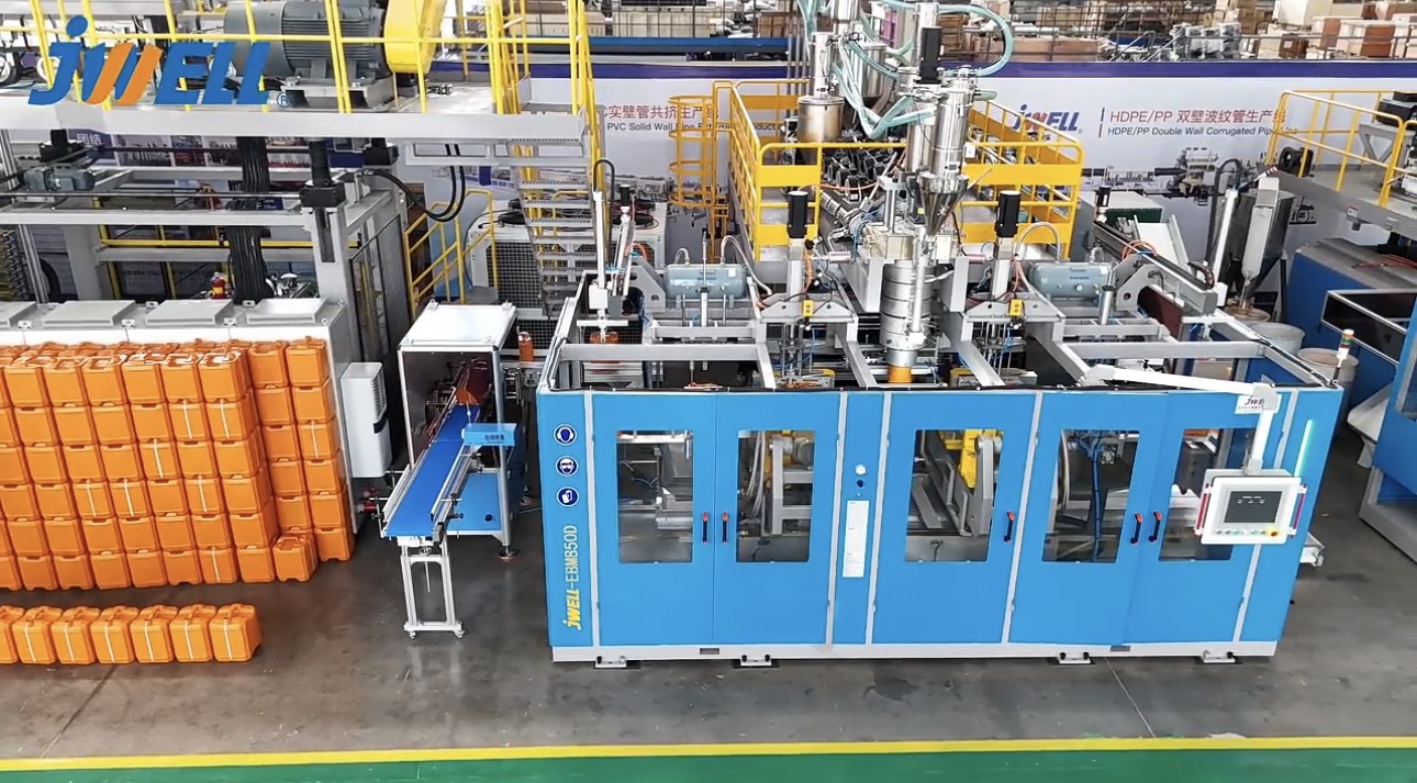 30Ltrs Full Electric Loại liên tục Thùng chứa hóa chất tốc độ cao Máy thổi khuôn Jerrycan 