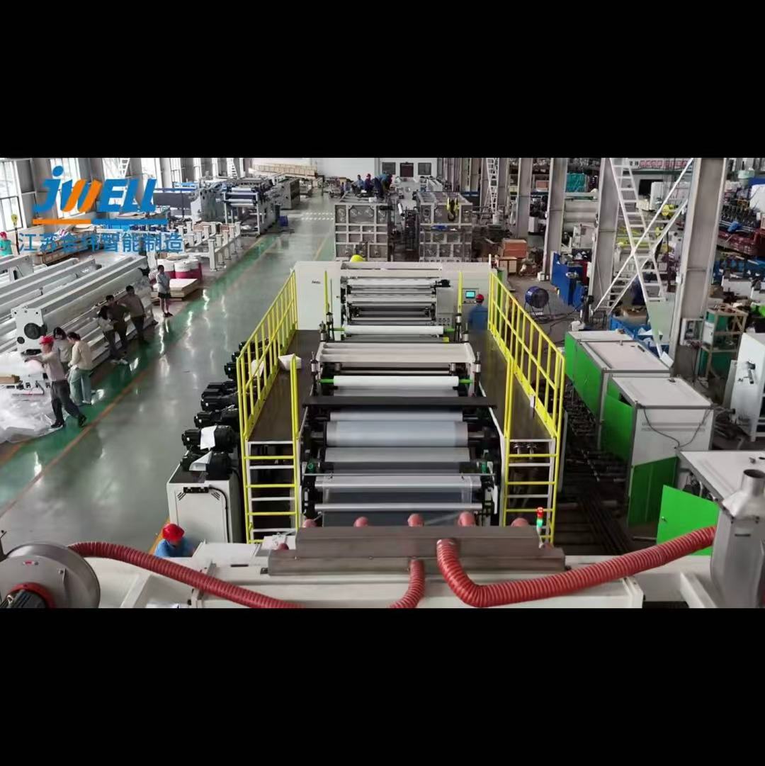 Máy ép đùn màng căng một trục Jwell PE/PP/PET/PS MDO dùng để đóng gói/Bọc pallet công nghiệp/Phim Bunnding/Sử dụng bảo vệ bề mặt