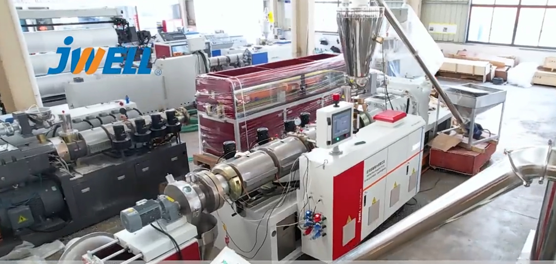 Máy đùn Jwell Máy đếm tiền Máy đùn trục vít đôi hình nón PVC Pelletizier / Máy tạo hạt 